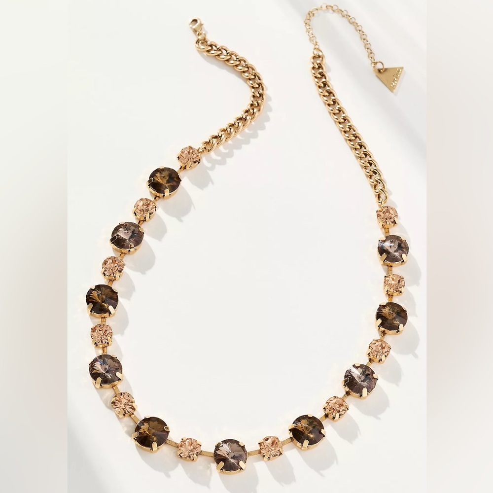 Anthropologie Mixed Crystals Necklace